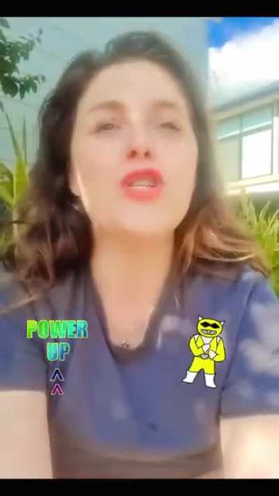 Caitlin Murphy (Ronny Robin<wbr>son/O<wbr>perat<wbr>ion Overdrive Yellow Ranger) Her bottom half shows her only wearing black undies