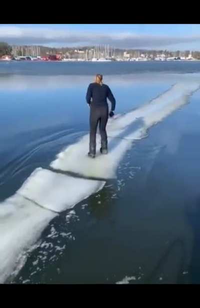 Running on thin ice. What a smarty