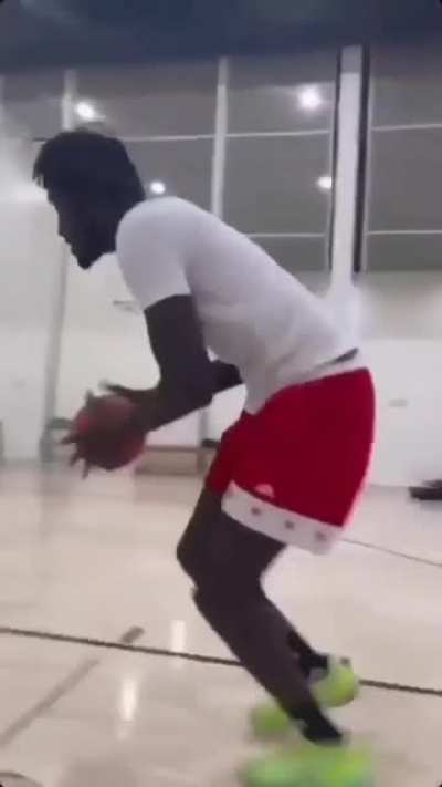 His face