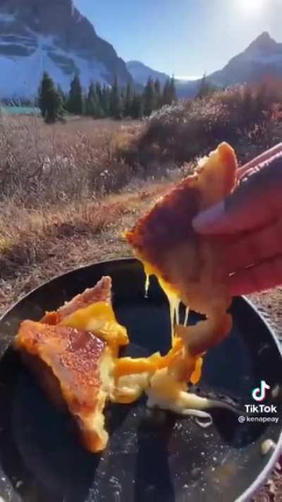 Grilled cheese in the mountains