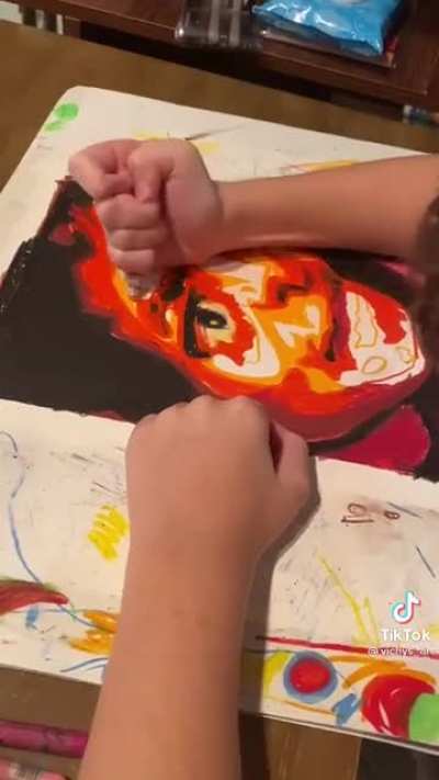 this is a nonverbal 12 year old boy with autism who’s drawing and coloring Michael Jackson