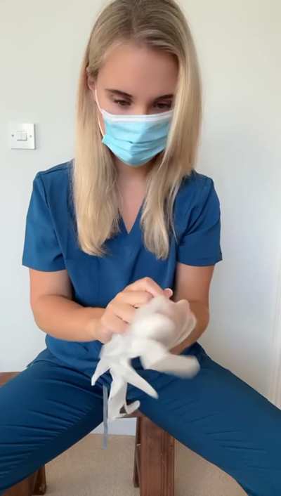 This pretty nurse wants to cure your horniness