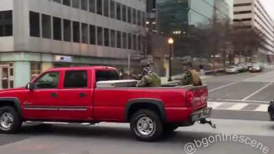 Good morning D.C., Trump's militias are putting on their best ISIS cosplay as a means of coping for their loss in Georgia and upcoming loss today.