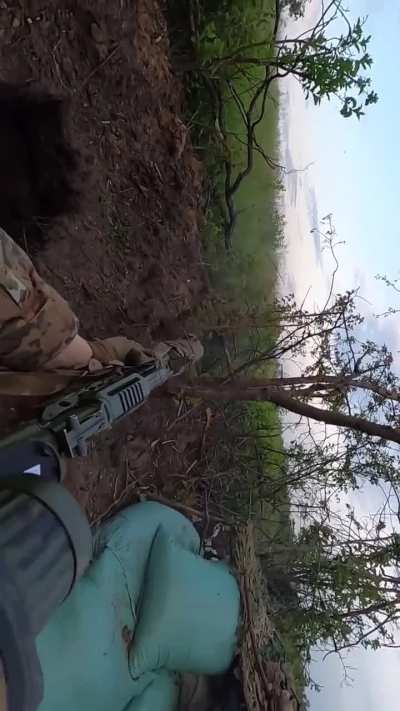 First-person war, perspective of members of the Ukrainian armed forces, October 2023. location: unknown.
