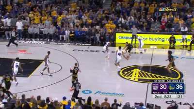 [Highlight] Wiggins doing it all with great defense on one end and a triple on other end!