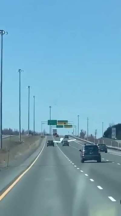 Plane has an emergency landing on the highway
