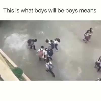 Just some boys having fun.