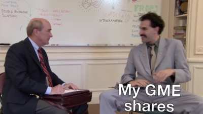 When GME hits 40m a share and Hedgies are begging us to sell