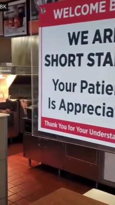 Staff shortage