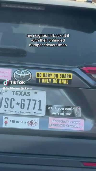 blursed bumper sticker