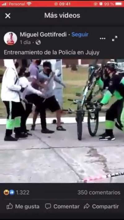 Entrenamiento de la policía de Jujuy