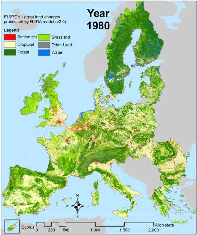 (GIF) Europe is more forested today than it was in the 1800s.