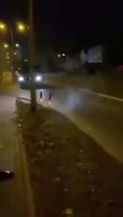 DBS setting off fireworks illegally in front of the police!