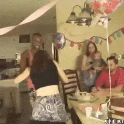 He will think twice about doing that again!!
