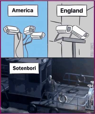 Sotenbori doesn't need security cameras to watch Majima!