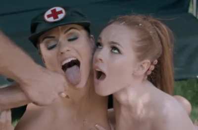 Tina Kay and Ella Hughes get a facial
