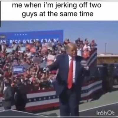 Jerking off two guys at the same time skills!