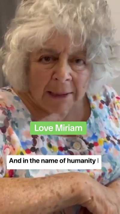 “I have never been as ashamed of Israel as I am at this moment. To me, it seems as if Hitler has won. He has turned us Jews into a vicious, genocidal, nationalist nation.” “I call upon all Jews to fight, beg, scream for a ceasefire.” —Miriam Margolyes