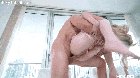 Tiny acrobatic girl takes fat cock