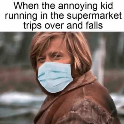 And his parents can't see you grinning through the mask