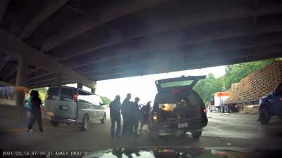 Witnessed a car crash yesterday and other drivers rushed to help remove the driver and passenger from the burning car. Everyone survived the crash.
