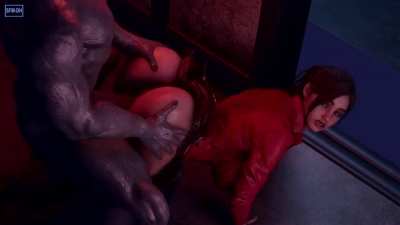 Claire getting pounded by Mr. X (SFM-DH)