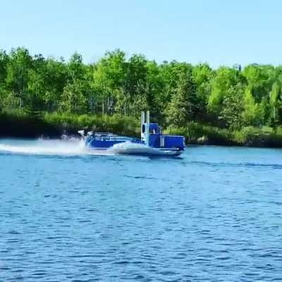 Semi-truck + pontoon boat =