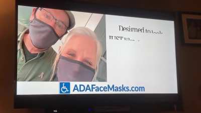 Advertising fake masks that “look JUST like the real thing”