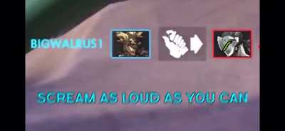 “Alright if kill someone as loud as you can...”