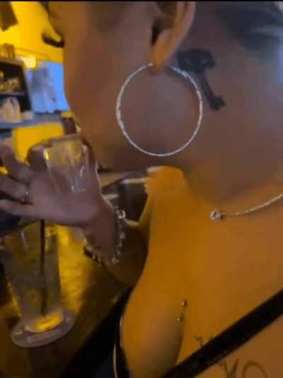Getting handsy at the bar