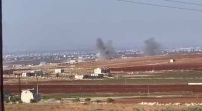 Turkish armed forces strikes in Tel Rifat, North of Aleppo, against YPG positions 