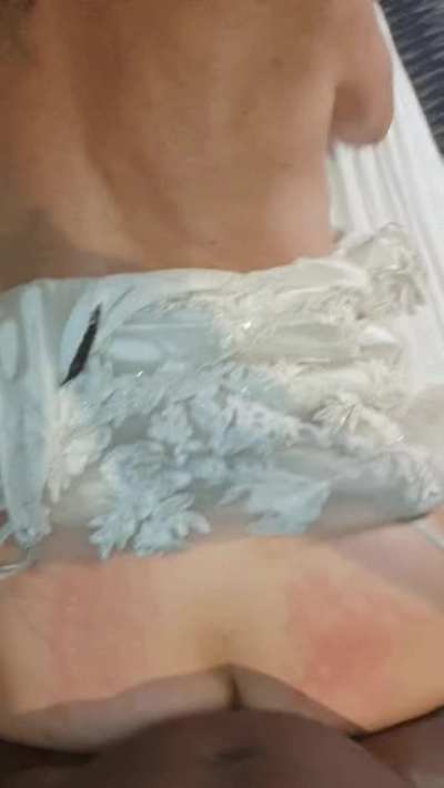 Naughty milf on wedding day!