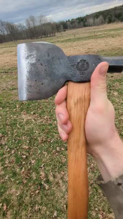 Commissioned half moon hatchet