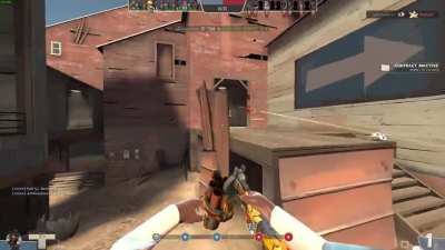 Scout's Sandman deflects my grenade.
