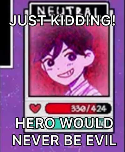 Evil hero be like
