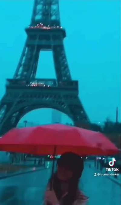 Paris and in the background my song featuring a fellow artist