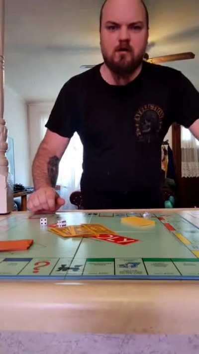 Elmo is a joy to play monopoly with 😂
