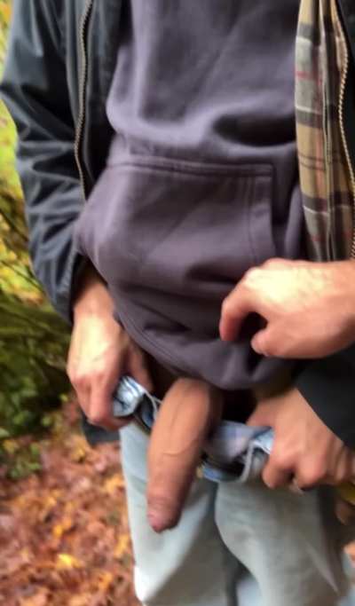 caught is straight 18 yr old boy jerking off in the woods 
