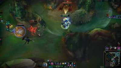 fat man breaks demon's ankles
