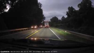 Idiot in a mustang nearly kills himself