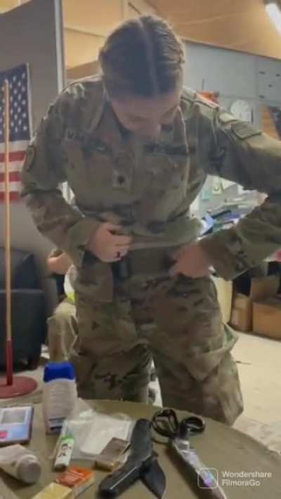 How much a military uniform can pack