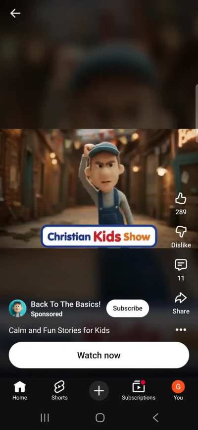 Found an ad on YouTube for a channel that does bible stories.