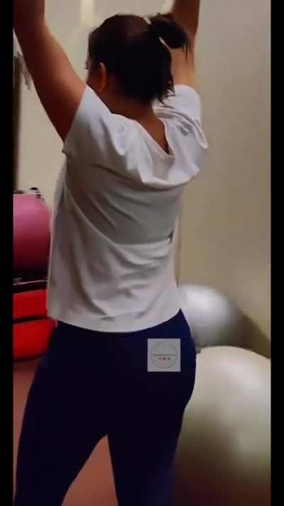 Kajal Aggarwal thick MILF body workout - Upscaled