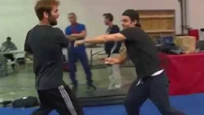Behind The Scenes of Sebastian Stan Knife Klipping