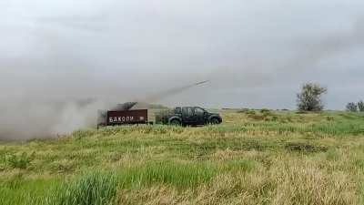 Footage of an Ukrainian truck with an S8 rocket system ( specific date and location unknown)