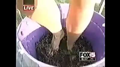 Grapes don't like being stomped on.