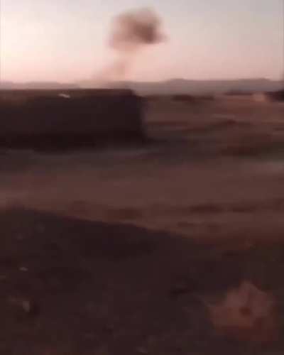 An Iranian local in the outskirts of Saravan records the moment a Pakistani guided bomb struck a BLF position. (Recent)