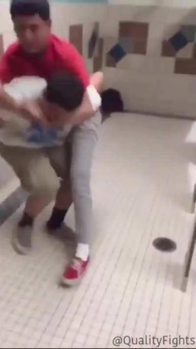 bathroom fight ends brutally