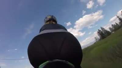 [/r/holdthemoan] Blonde rides Dildo and a bike