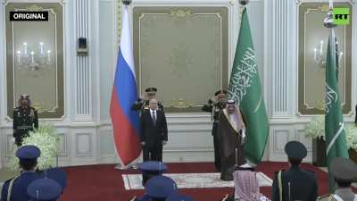 You may have seen the Libyan on, now give it up for the Saudi Arabian military band playing the Russian national anthem in front of Putin